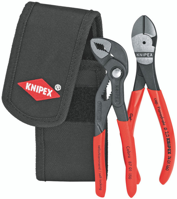 Knipex 2-Piece Mini Pliers In Belt Pouch 74 01 160 And 87 01 125