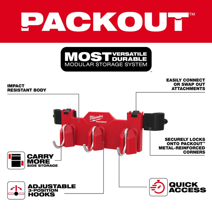 Milwaukee PACKOUT™ Tool Box 3-Hook Attachment 48-22-8606