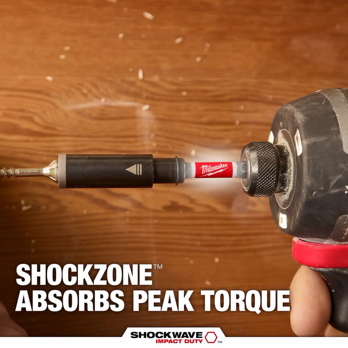 Milwaukee SHOCKWAVE™ Impact Duty 3in. Screw-Holding Bit Holder & Insert Bit Set (4Pc) 48-32-7905