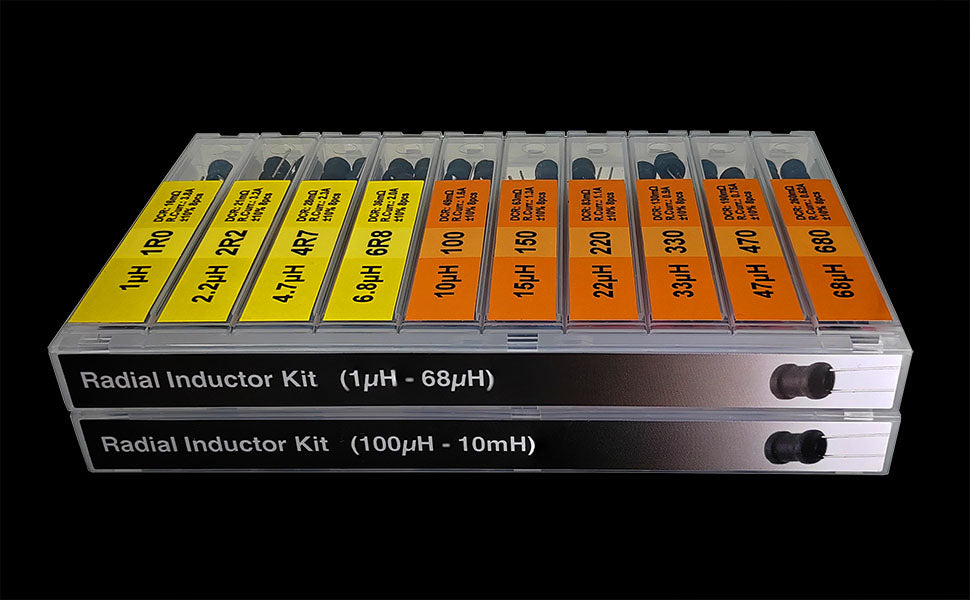 160 Pcs 20 Types Inductors 1uH to 10 mH DIP Radial Power Choke Inductors Assortment Kit