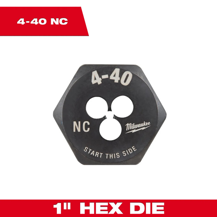 Milwaukee 4-40 NC 1-Inch Hex Threading Die 49-57-5308