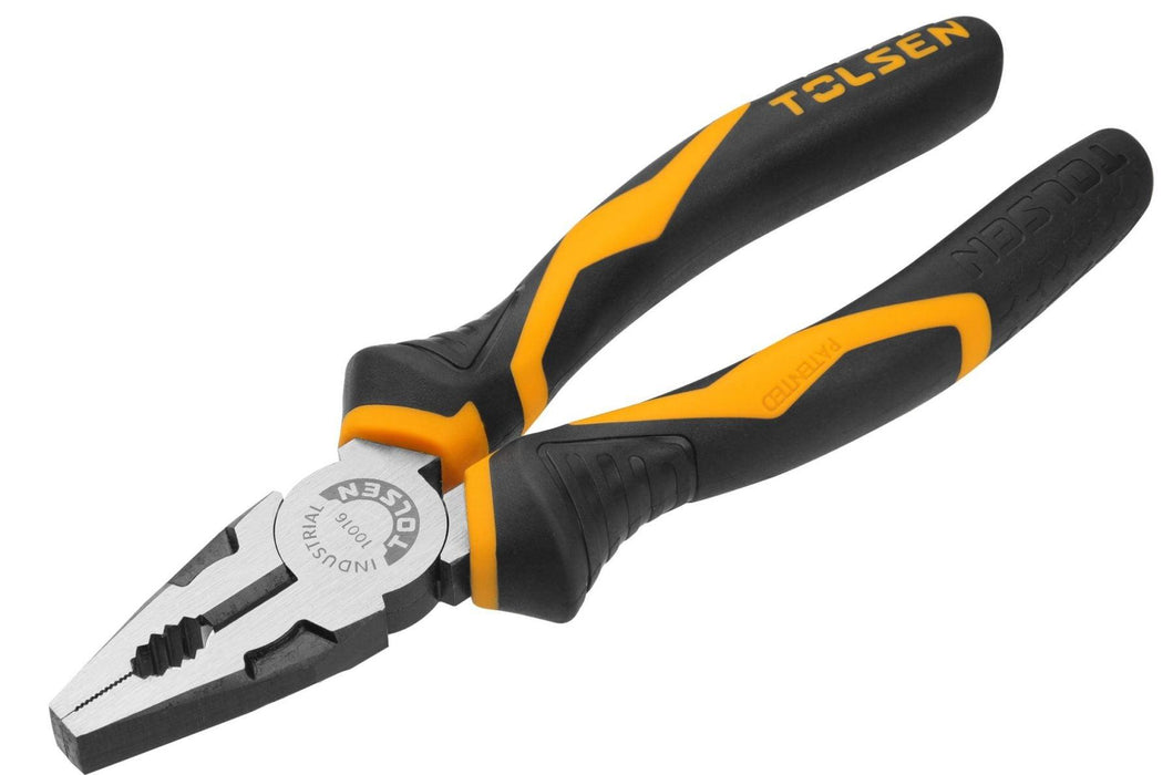 Tolsen 8" Linesman Pliers (Industrial) Cr-V, Black Finish