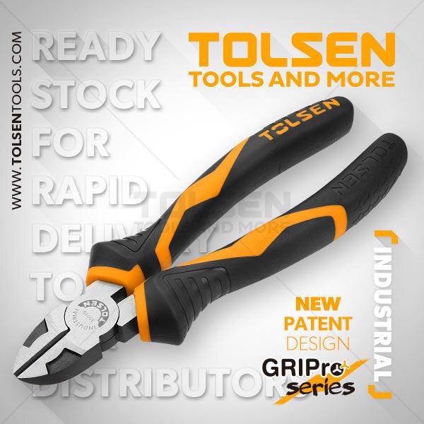 Tolsen Diagonal Cutting Pliers 7″ (Industrial) Cr-V, Black Finish10019