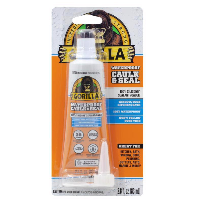 Gorilla White Silicone All Purpose Sealant 2.8 oz