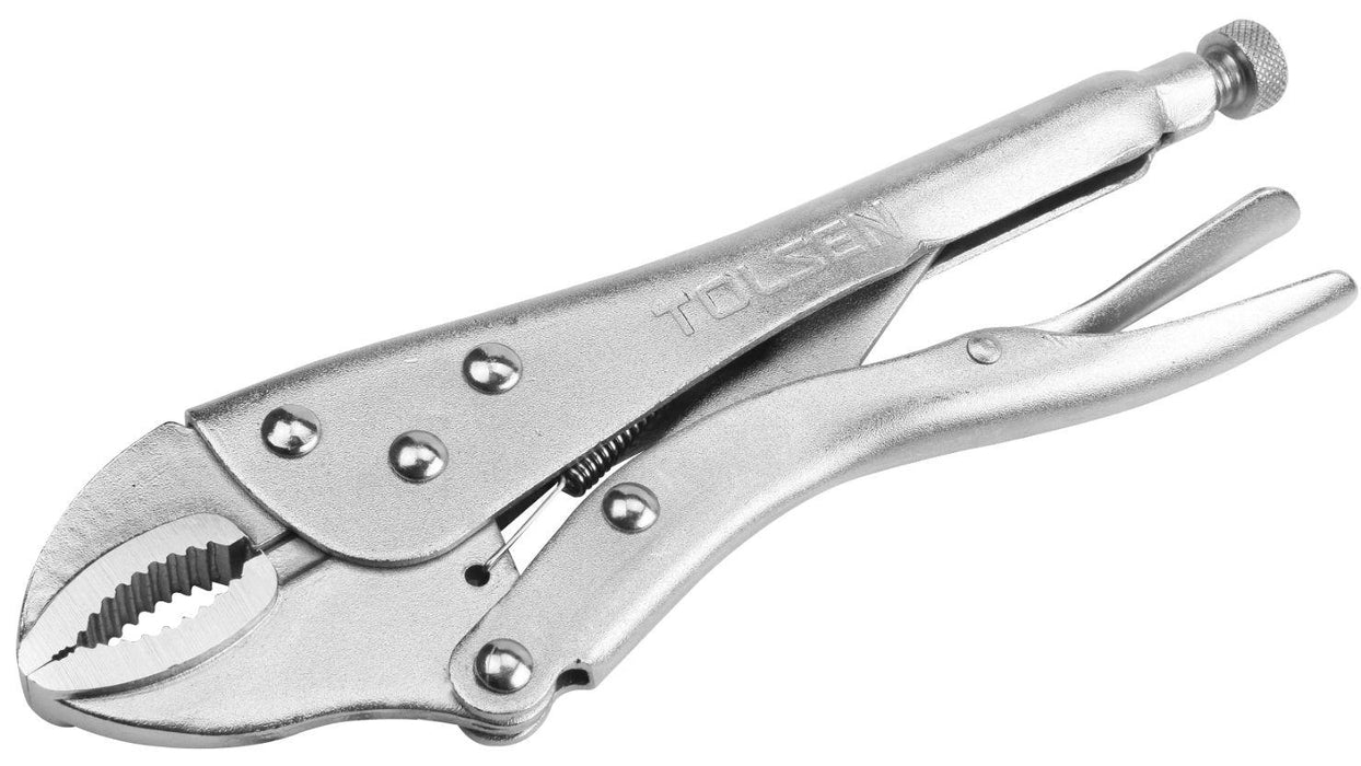 Tolsen 10in 250mm Locking Wrench Vise Grips Curved Jaw Clamp Pliers