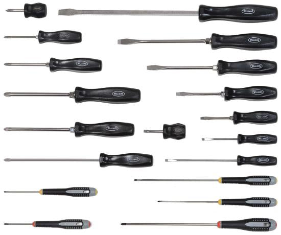 Screwdriver Set, Black Oxide Tip, 19 Pieces - JHW100P-19MD