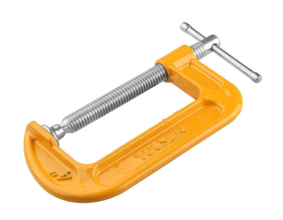 Tolsen C-Clamp 8″ Zinc Plated, Thread Bar Powder Coated