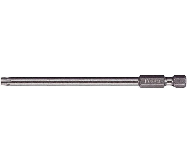 Vega Tools 10 TORX Power Driver Bit 1150T10A - 1/4 in-Hex Shank - S2 Modified Steel - 6 in Length #065