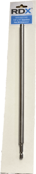 RDX 1/4 HEX 11-Inch Extension Bit Stainless Steel