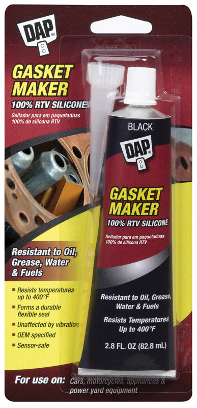 DAP Black Silicone Rubber Gasket Gasket Sealant 2.8 oz
