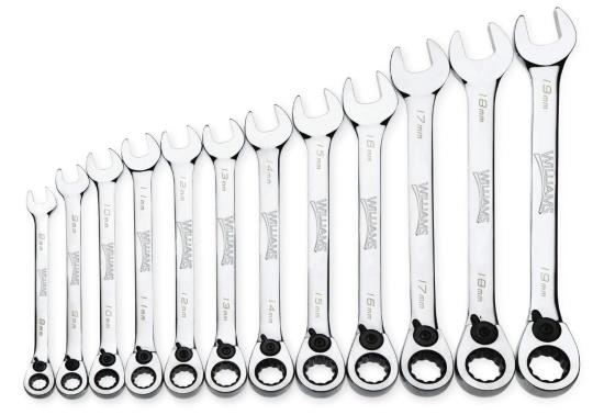 Ratchet Combo Wrench Set 12-Pcs - JHWMWS-12RC