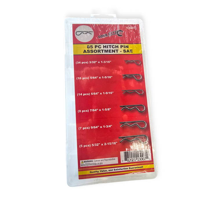 100 PC HITCH PIN ASSORTMENT - SAE