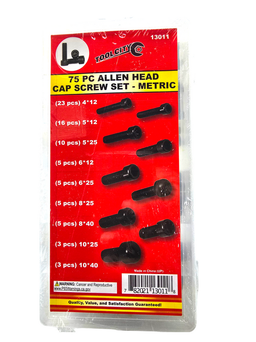 75 PC ALLEN HEAD CAP SCREW SET - METRIC
