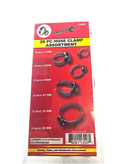 26 PC HOSE CLAMP ASSORTMENT