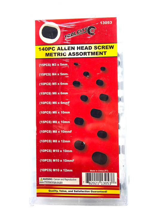 140PC ALLEN HEAD SCREW METRIC ASSORTMENT