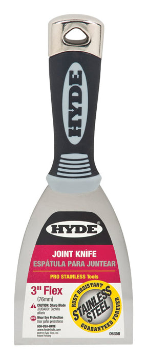 Hyde 3 in. W Stainless Steel Flexible Scraper