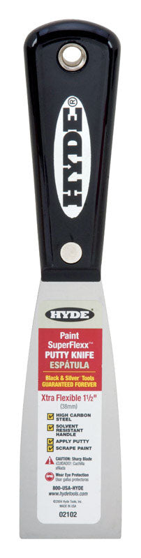 Hyde SuperFlexx 1-1/2 in. W High-Carbon Steel Extra Flexible Putty Knife