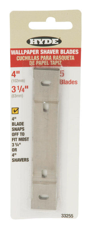 Hyde 4 in. W Silver Steel Shaver Blade