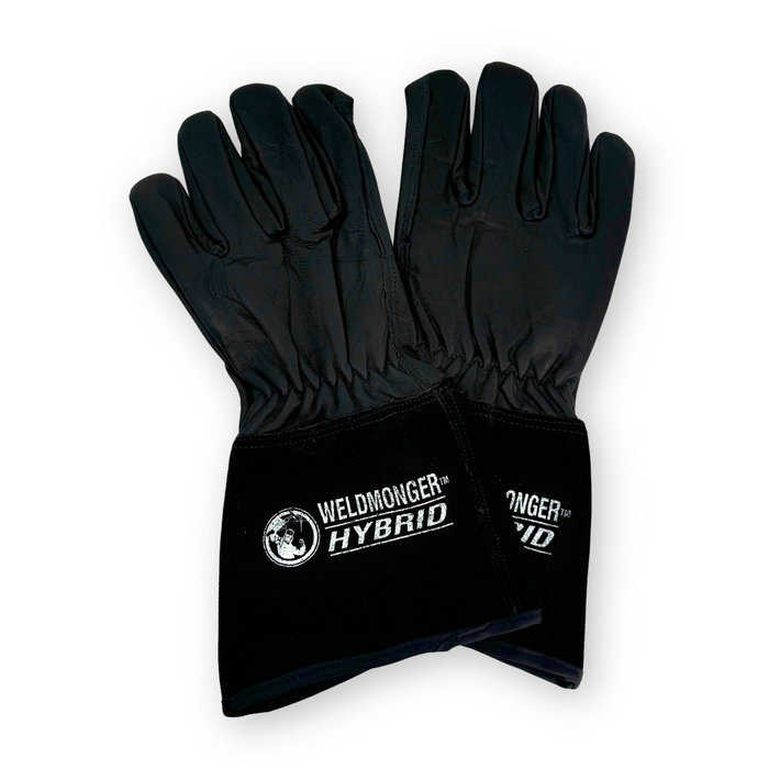 Weldmonger® Hybrid TIG/MIG Welding Gloves - Black 5" Cuff
