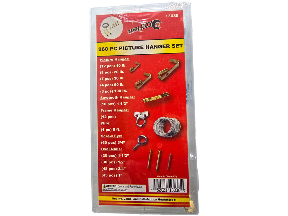 260 PC PICTURE HANGER SET