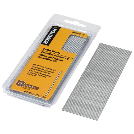 Bostitch 1-3/4 in. L X 18 Ga. Straight Strip Coated Brad Nails 2000 pk