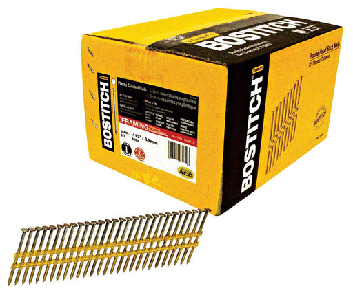 Bostitch 2-3/8 in. L Angled Strip Hot-Dip Galvanized Framing Nails 21 deg 5,000 pk
