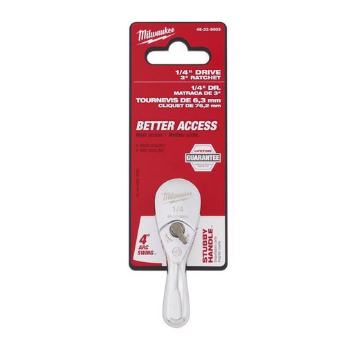 RATCHET SAE CHRM 1/4X3