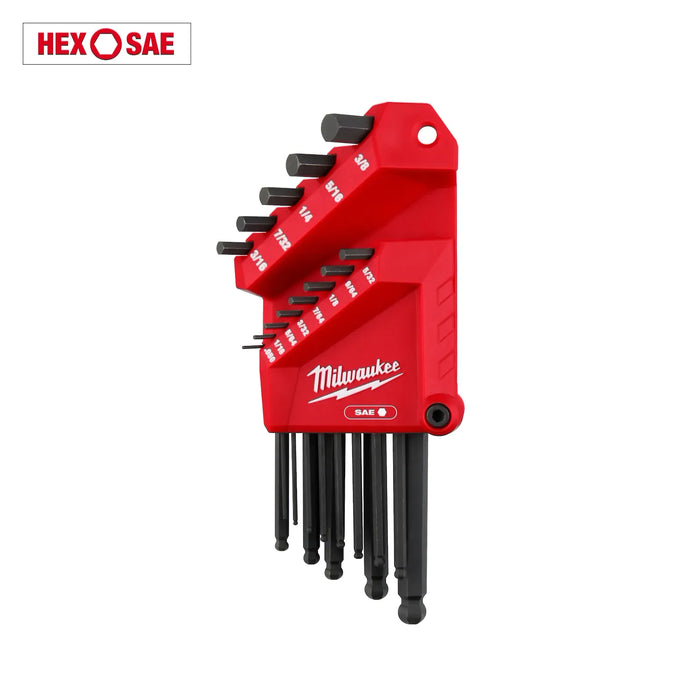 Milwaukee 13-Key Ball End L-Style Hex Key Set - SAE 48-22-2185