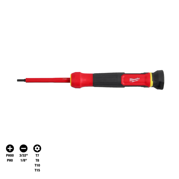 Milwaukee 8-in-1 1000V Insulated Precision Multi-Bit Screwdriver 48-22-2217