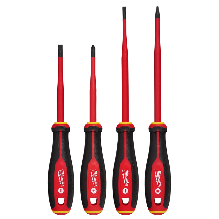 Milwaukee 4pc 1000V Insulated Slim Tip Screwdriver Set ,48-22-2219