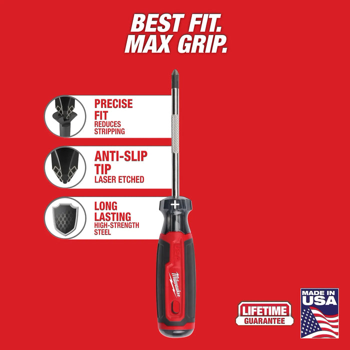 Milwaukee 2PC Cushion Grip Screwdriver Set (USA) MT200-2