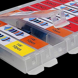 300pcs 1W 30 Types Metal Film Resistor Assortment Kit  for Led Lights