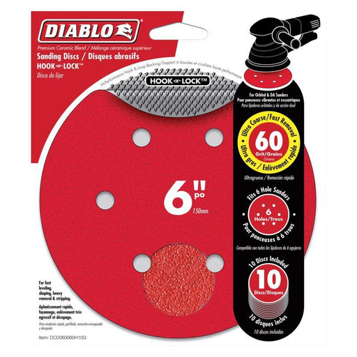 SAND DISC 6 60GRIT 10PK