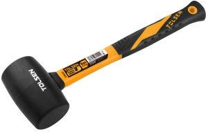 Tolsen Rubber Mallet 32oz Rubber Hammer Head, Fiberglass Handle