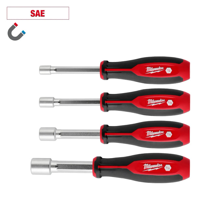 Milwaukee 4pc SAE HollowCore™ Magnetic Nut Driver Set 48-22-2544