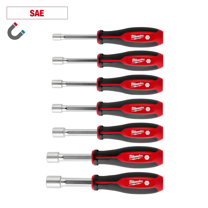 Milwaukee 7pc SAE HollowCore™ Magnetic Nut Driver Set 48-22-2547