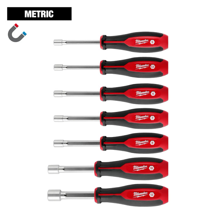 Milwaukee 7pc Metric HollowCore™ Magnetic Nut Driver Set 48-22-2548