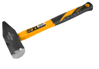 Tolsen Drop Forged Special Tool Steel Hammerhead, Black Painted, Heat Treatment, Fiberglass Handle