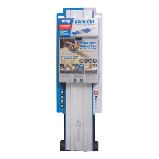 Kreg Accu-Cut Aluminum 50 in. L Saw Guide Blue/Silver 1 pc