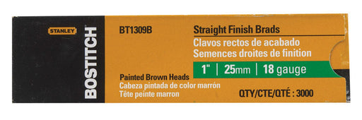 Bostitch 1 in. L X 18 Ga. Straight Strip Coated Brad Nails 3000 pk