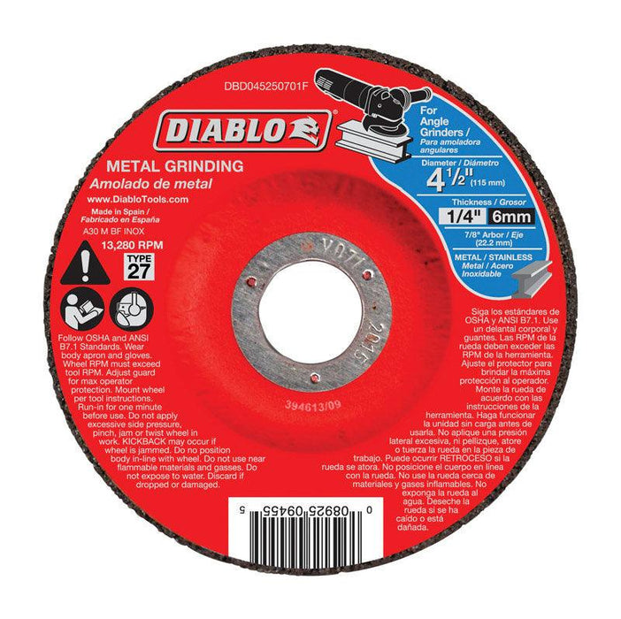 METAL GRIND DISC 4-1/2D
