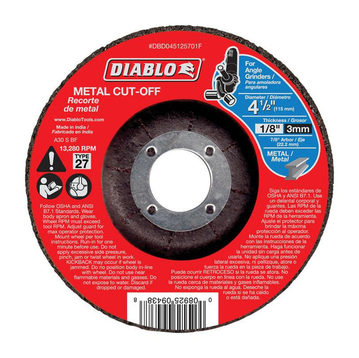 METAL CUTOFF DISC 4-1/2