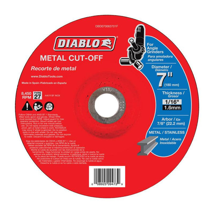 METAL CUTOFF DISC 7 DC
