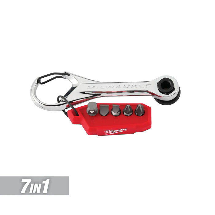 Milwaukee 7-in-1 Multi-Bit Mini Ratchet 48-22-2950