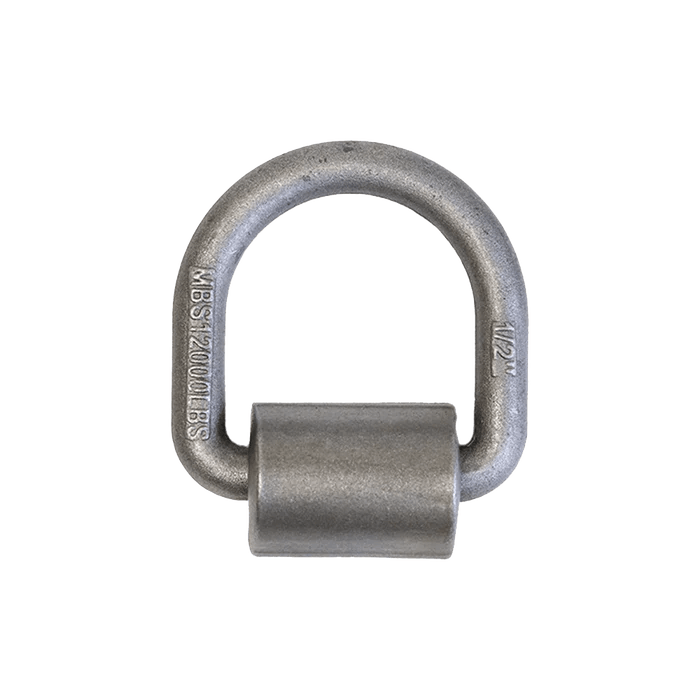 Boxer ½” Weld-On Heavy Duty Forged D Rings, 2 Pack 12,000 Pounds, Raw Finish, for Flatbeds Tie-Down Anchor