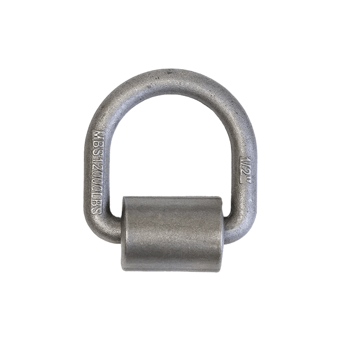 Boxer ½” Weld-On Heavy Duty Forged D Rings, 4-Pack 12,000 Pounds, Raw Finish, for Flatbeds Tie-Down Anchor