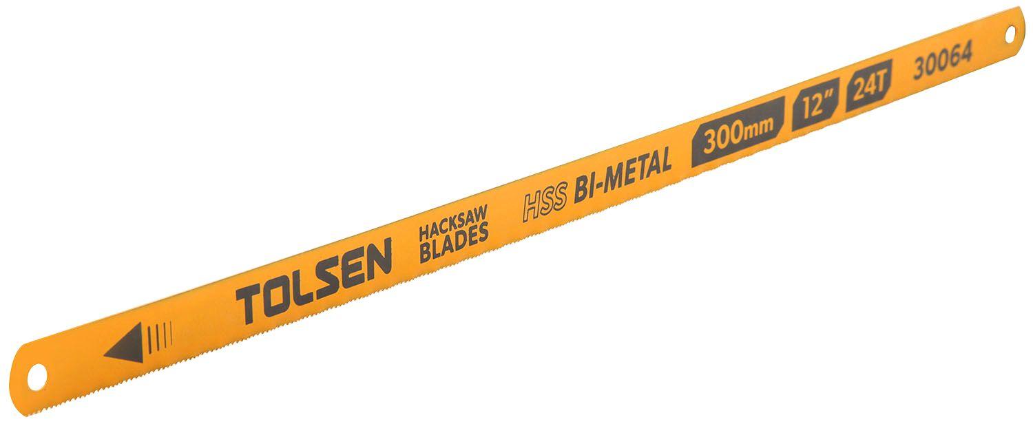 Tolsen Bi-metal Hacksaw Blade (Industrial) Size: 12″ x 1/2″ 24 TPI M2+D6A Blade