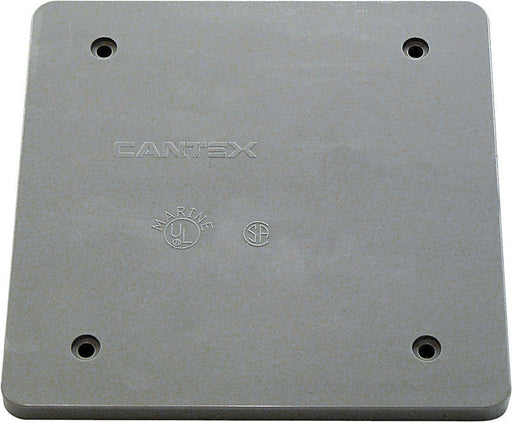 Cantex New Work Square PVC 2 gang Outlet Box Gray