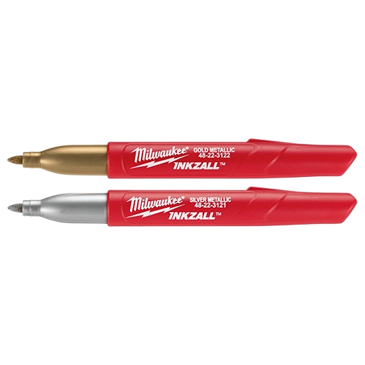 Milwaukee 2PK INKZALL™ Silver/Gold Metallic Fine Point Marker , 48-22-3123