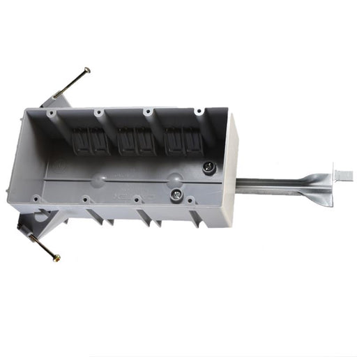 Cantex EZ Box New Work 55 cu in Rectangle PVC 4 gang Outlet Box Gray